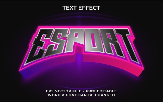 Esport text effect style editable text effect