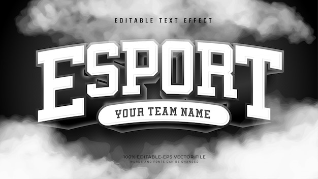 Free vector esport text effect