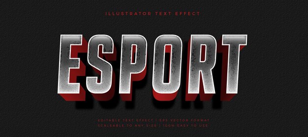 Esport textured red title text font effect