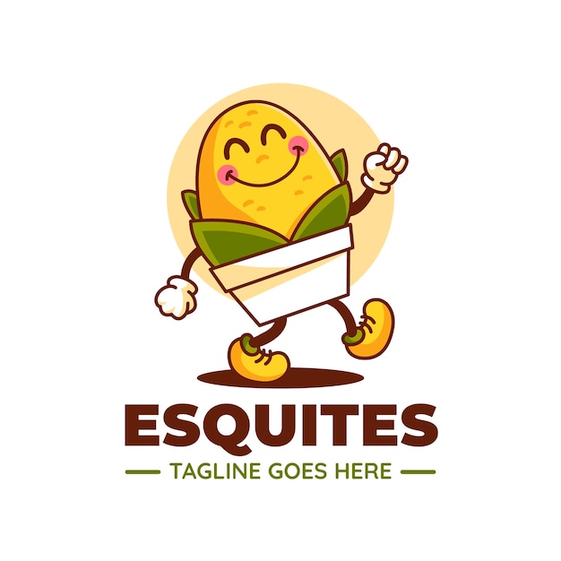 Free vector esquites logo design template