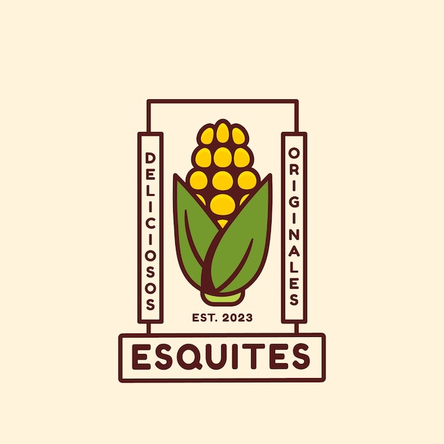 Esquites ロゴ デザイン テンプレート