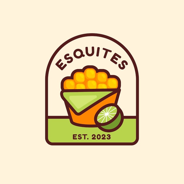 Free vector esquites logo design template