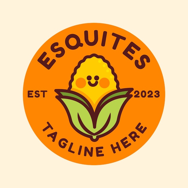 Vettore gratuito modello di progettazione del logo esquites