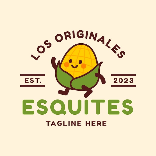 Vettore gratuito modello di progettazione del logo esquites