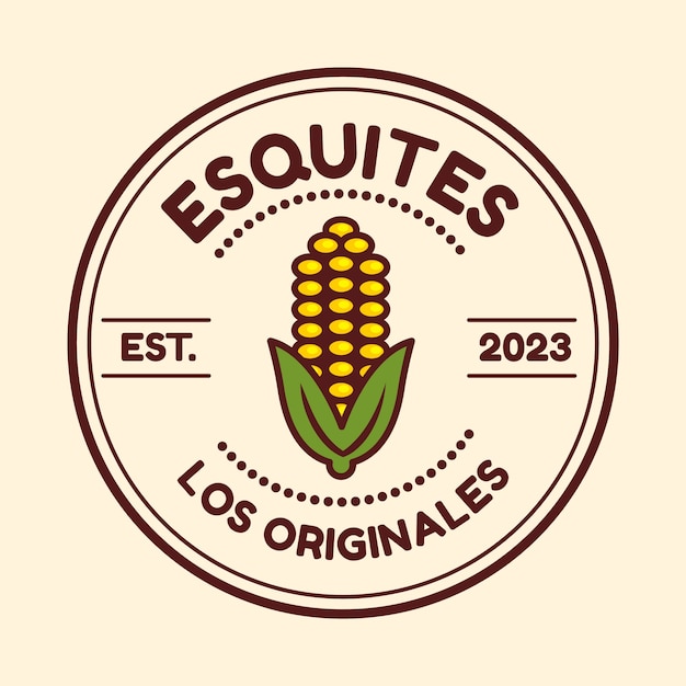 無料ベクター esquites ロゴ デザイン テンプレート