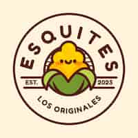 무료 벡터 esquites 로고 디자인 템플릿