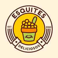 Free vector esquites logo design template