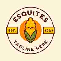 無料ベクター esquites ロゴ デザイン テンプレート