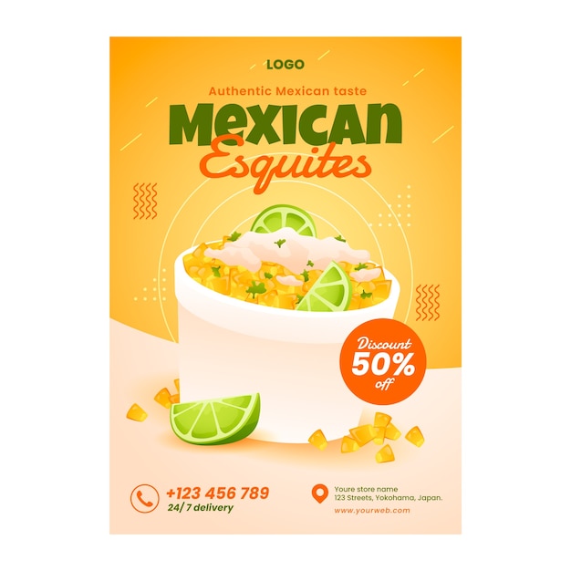 Esquites poster design template