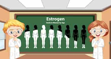 Free vector estrogen levels in women by age