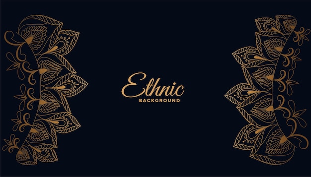 Ethic indian style floral decorative background