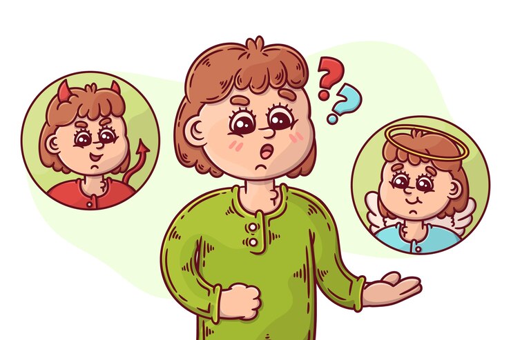Free Vector ethical dilemma illustration