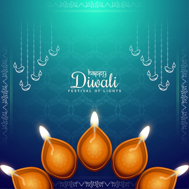 Ethinc cultural Happy Diwali festival greeting background 