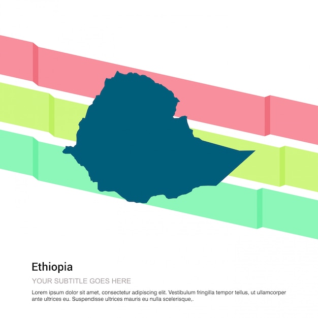 Free vector ethiopia map design with white background vector