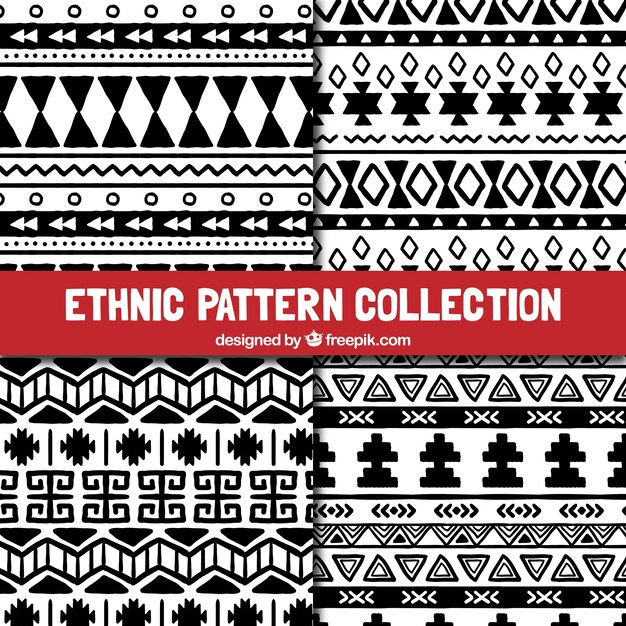 Ethnic black and white patterns