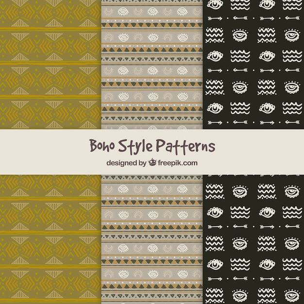 Ethnic boho style patterns