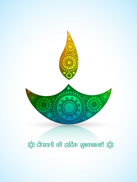 ベクトル伝統的なヒンディー語の祭典diwali diya design