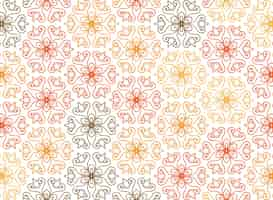 Free vector ethnic colorful floral seamless pattern background