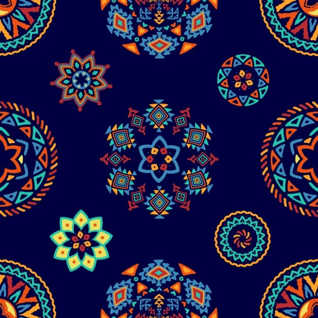 Free vector ethnic decorative pattern of abstract forms
