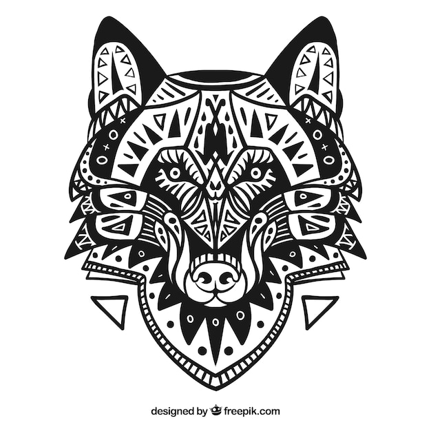 Этнический декоративный волк
