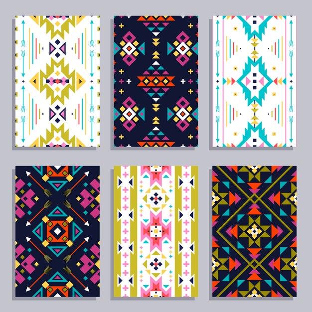 Ethnic Geometric Banner Set