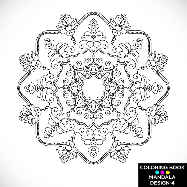 Ethnic mandala for coloring book