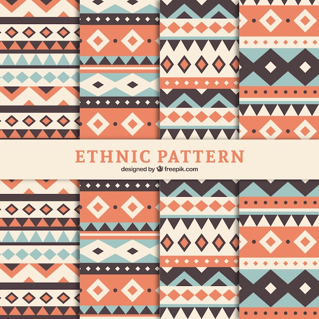 Free vector ethnic pattern collection