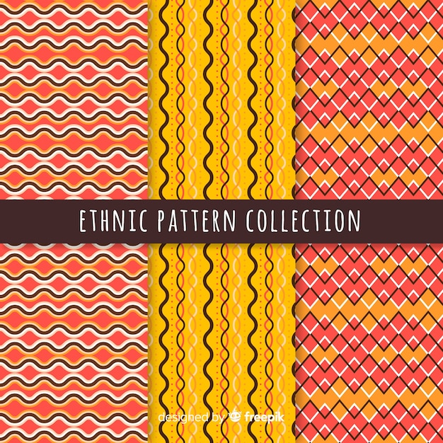 Free vector ethnic pattern collection