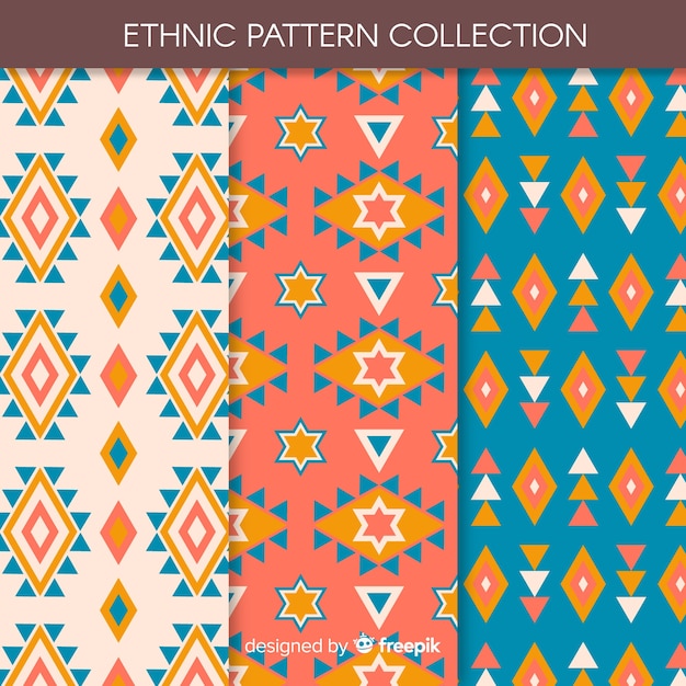 Free vector ethnic pattern collection