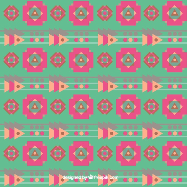 Free vector ethnic pattern of geometric shapes