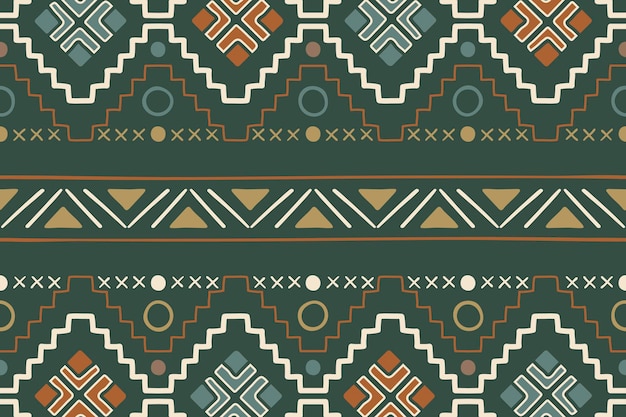 Ethnic seamless pattern background, colorful geometric design, vector