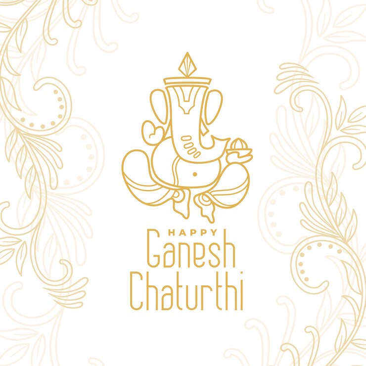 Free Vector ethnic style hindu god ganesha design for ganesh chaturthi