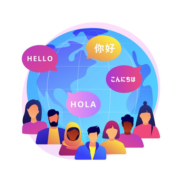ethnicity abstract concept  illustration. ethnic group, common language, ancestry and history, cultural heritage, national cuisine, social difference, human rights .