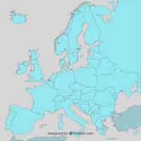 Бесплатное векторное изображение Карта европы векторного