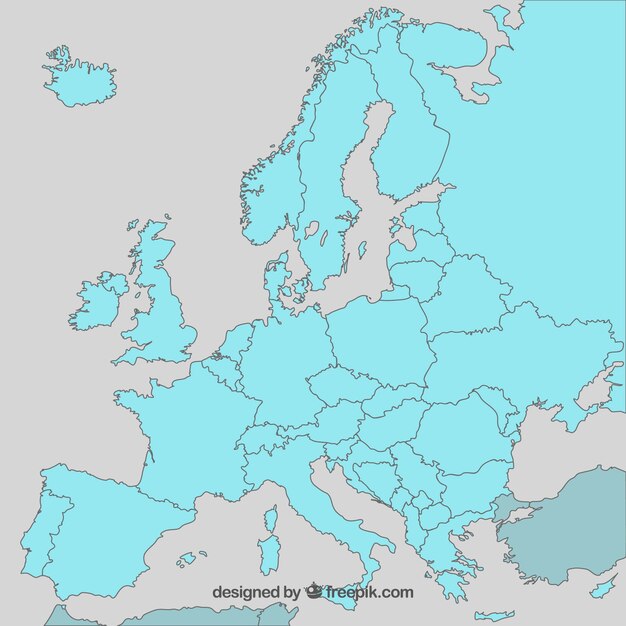 Europe Map Vector 