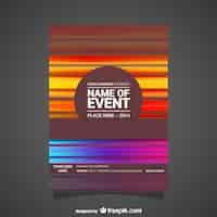 Free vector event poster abstract editable design