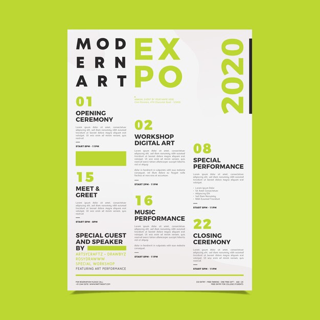 Event programming poster template