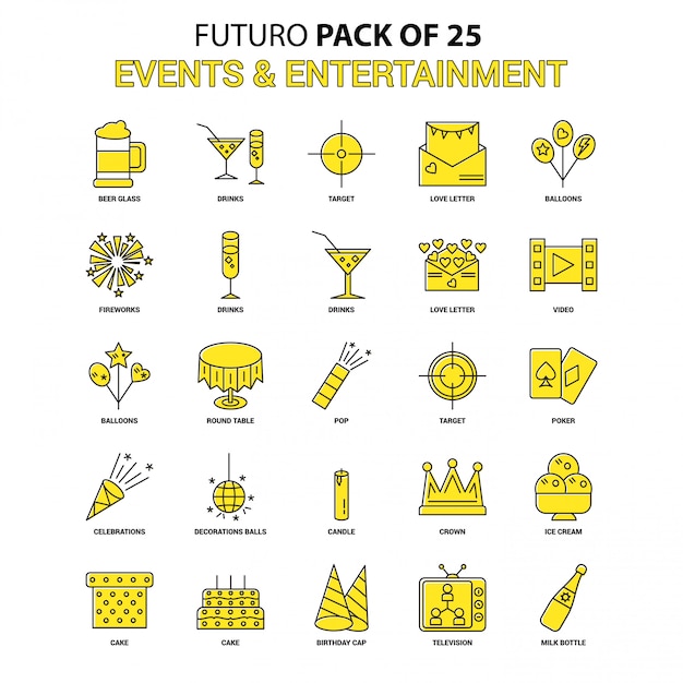 Events and Entertainment Icon Set