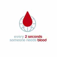 Free vector every 2 seconds someone needs blood awareness poster