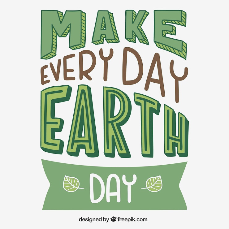 Free Vector everyday is earth day