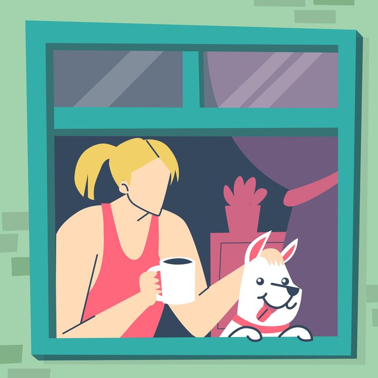 Free Vector everyday scenes with pets