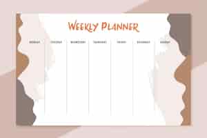 Free vector everyday weekly planner schedule template design vector