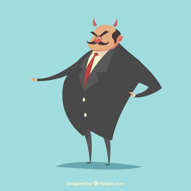 Бесплатное векторное изображение Злой характер босса