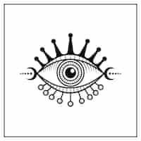 Vettore gratuito illustrazione del simbolo dell'occhio diabolico
