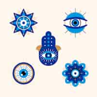 Free vector evil eye symbol set