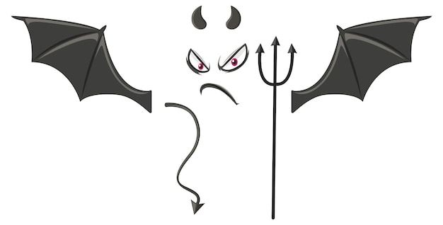 Free vector evil face with devil element