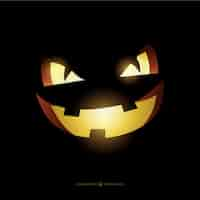 Free vector evil halloween pumpkin face