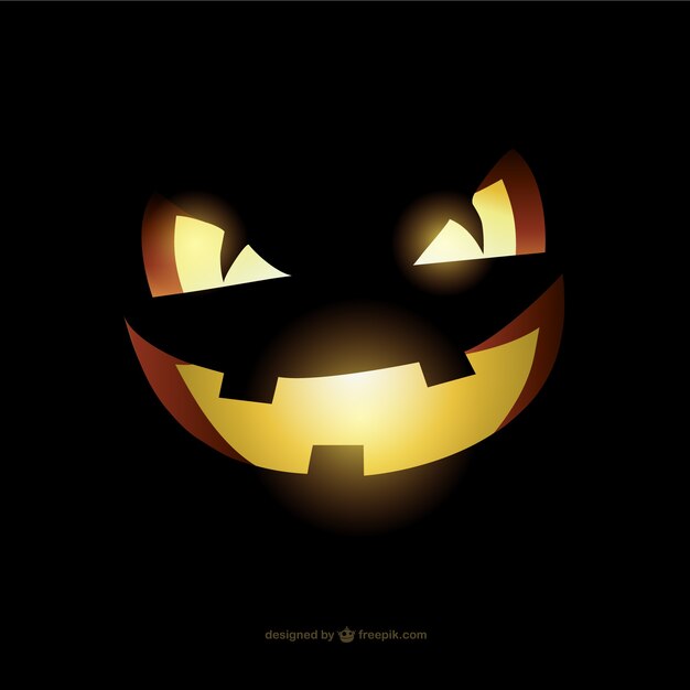 Evil Halloween pumpkin face