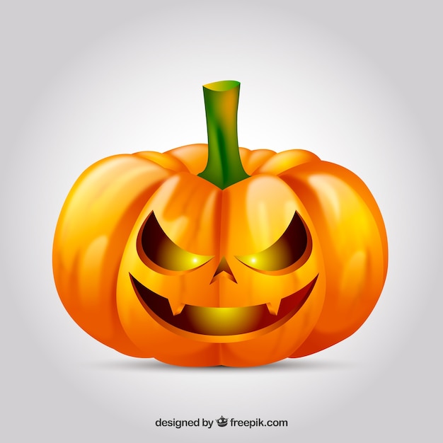 Free vector evil pumpkin background