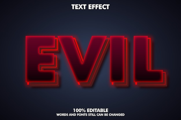 Evil text effect - creepy text style